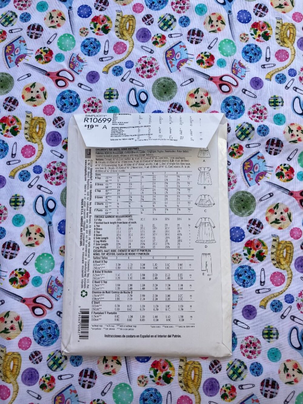 Simplicity R10699 Girls Pajamas Pattern - Picture 2 of 2